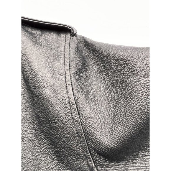 Rampage Leather Motorcycle Moto Jacket Black Womens Medium Zip Up - Picture 9 of 9